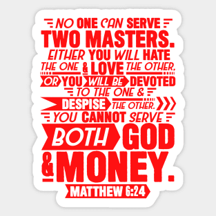 Matthew 6:24 Sticker